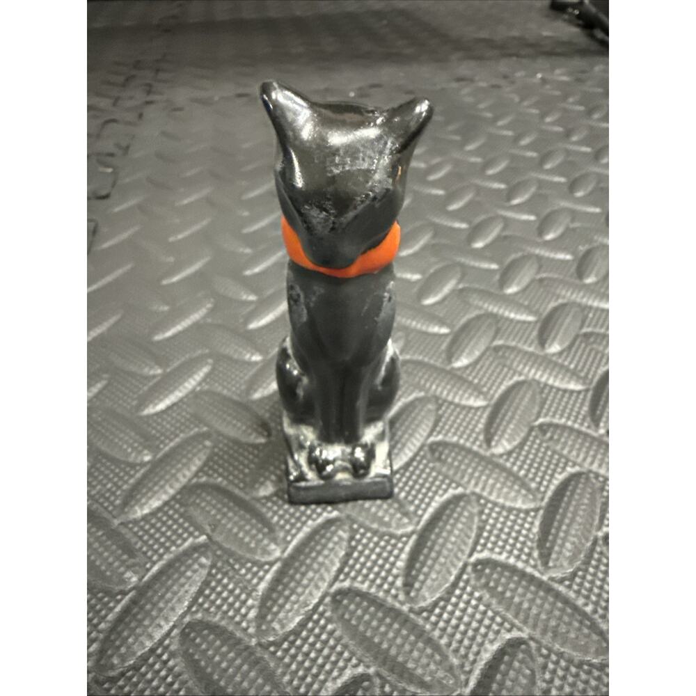 Vintage 1950s Shafford Black Cat Redware